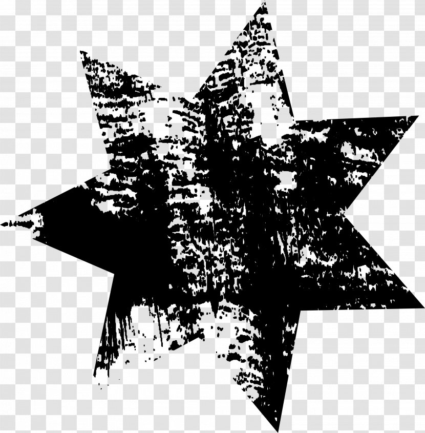 Grunge Clip Art - White Star Transparent PNG
