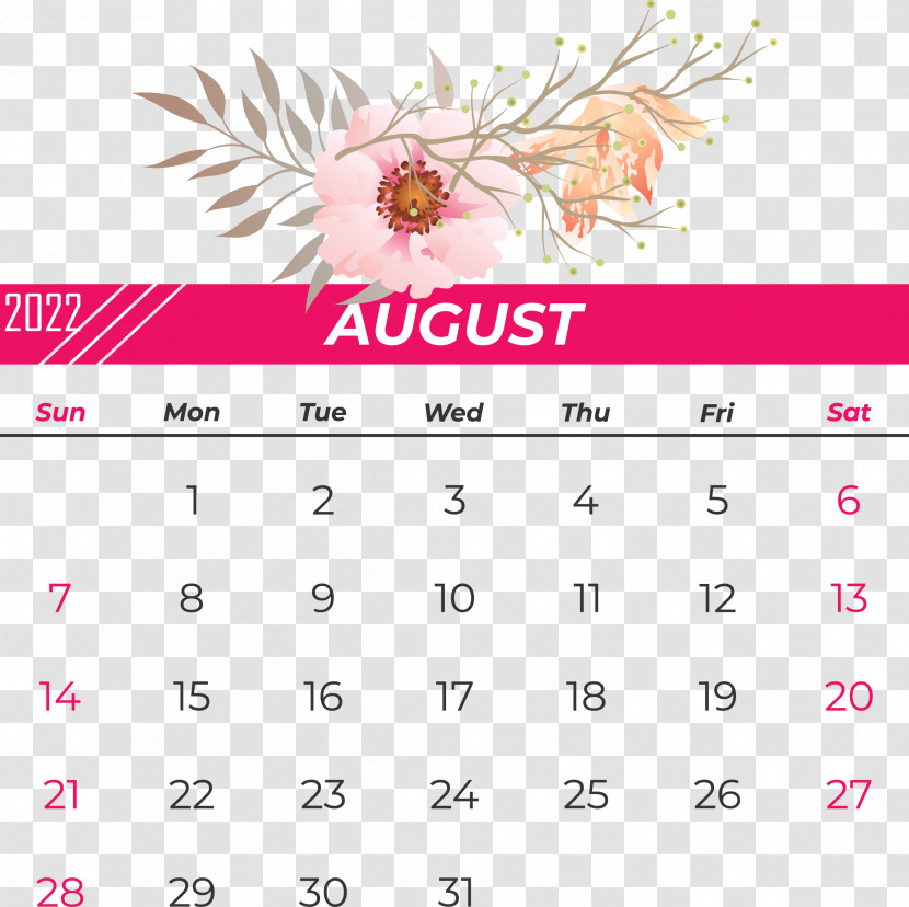 Line Calendar Font Pink M Meter Transparent PNG