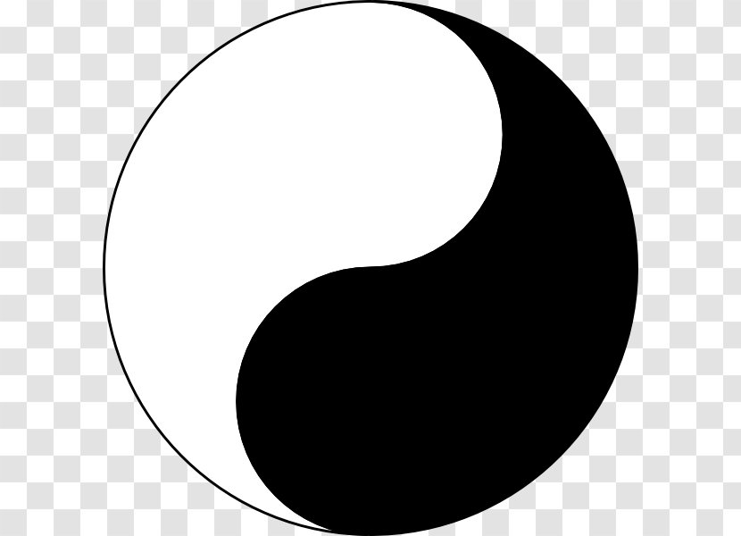 Yin And Yang Tao Te Ching Symbol Clip Art - Black White Transparent PNG
