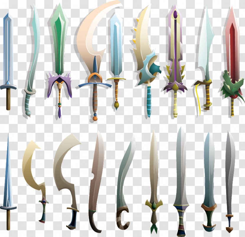 Sword Weapon - Of Justice - Game Design Vector Elements Transparent PNG