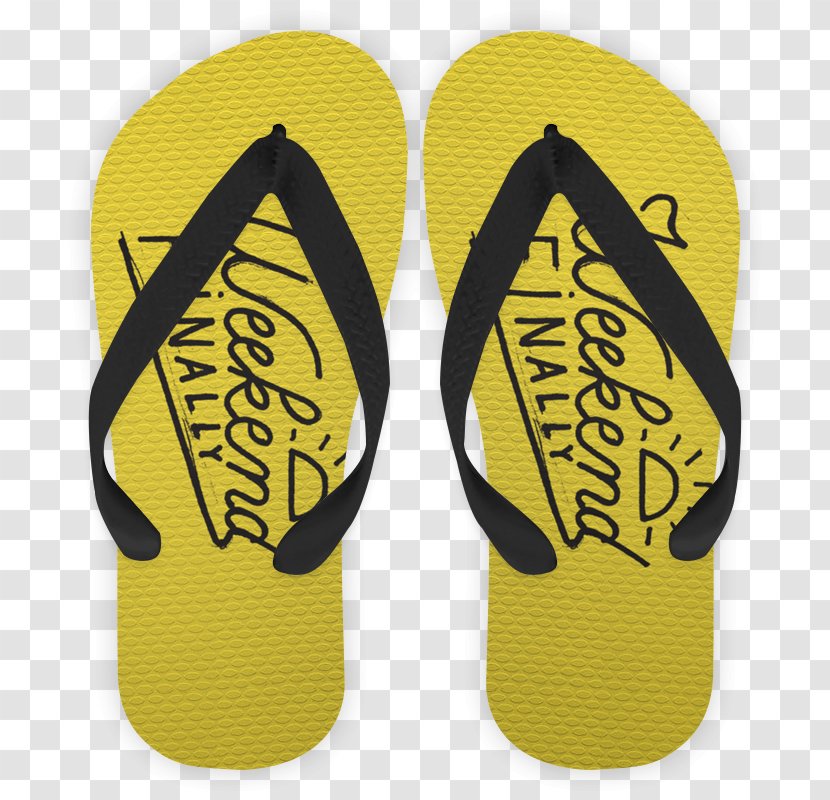 Flip-flops Drawing Shoe Yellow Color - Flip Flops - Weekends Transparent PNG