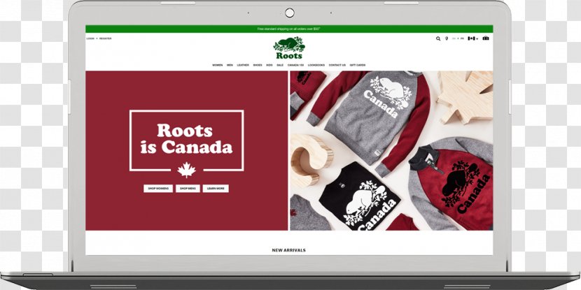 Brand Display Advertising Multimedia - Roots Canada Transparent PNG