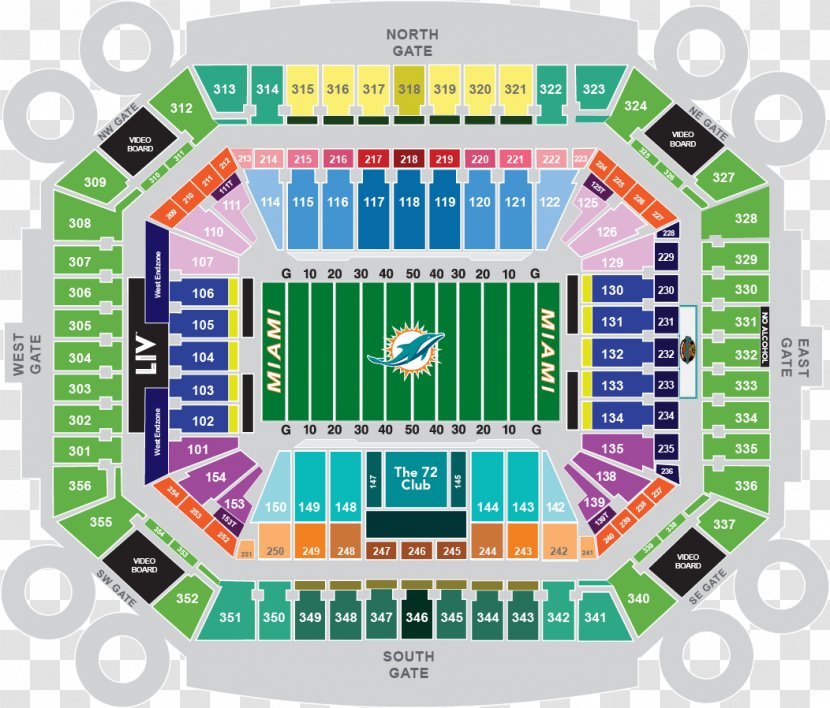 Hard Rock Stadium Miami Dolphins Lane AT&T Heinz Field - Arena Transparent PNG