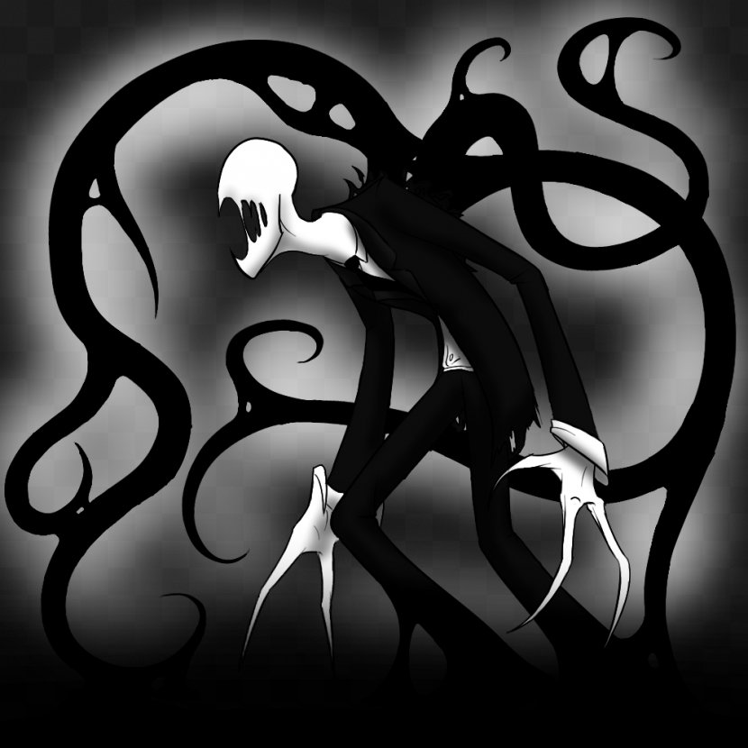 Slender: The Eight Pages Shaggy Rogers Slenderman Drawing Creepypasta - Tall Man - Slender Transparent PNG