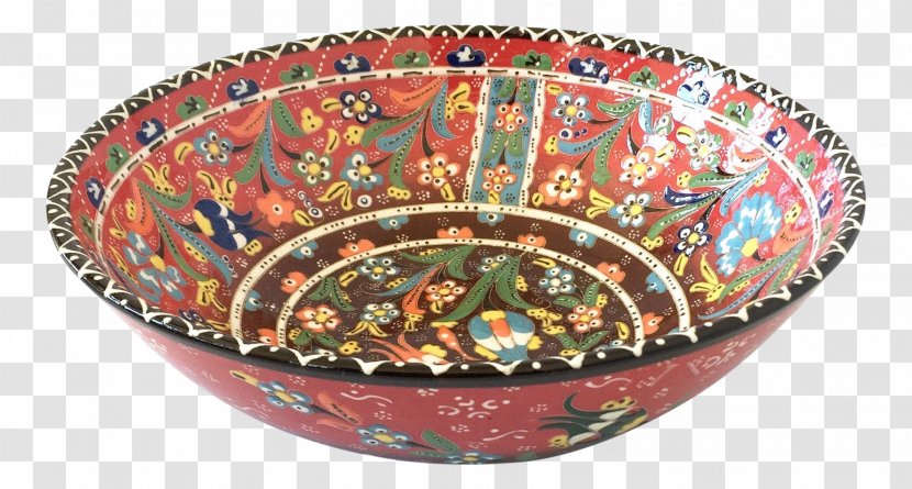 Ceramic Platter Tableware Bowl - Hand Painted Vintage Transparent PNG