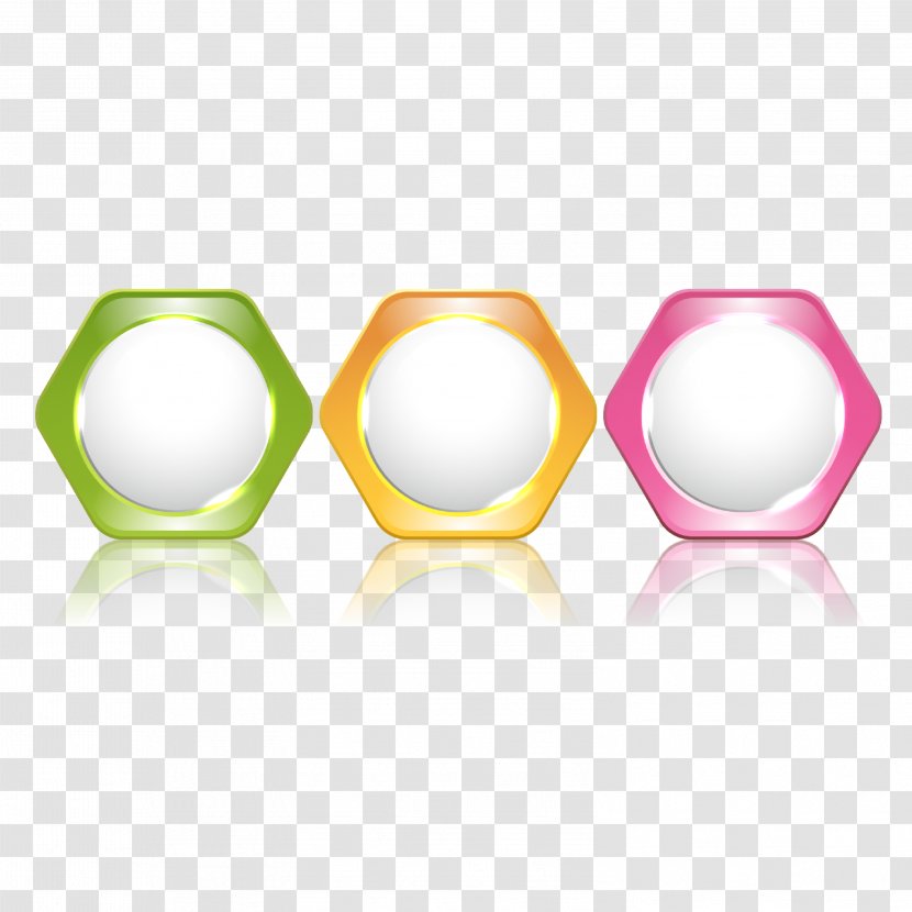 Icon - Rectangle - 3 Color Hexagon Texture Vector Ppt Title Transparent PNG