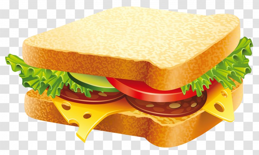 Hamburger Submarine Sandwich Vegetable - American Food - Clipart Image Transparent PNG