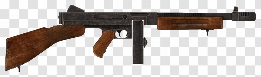 Fallout: New Vegas Thompson Submachine Gun .45 ACP Firearm - Flower Transparent PNG