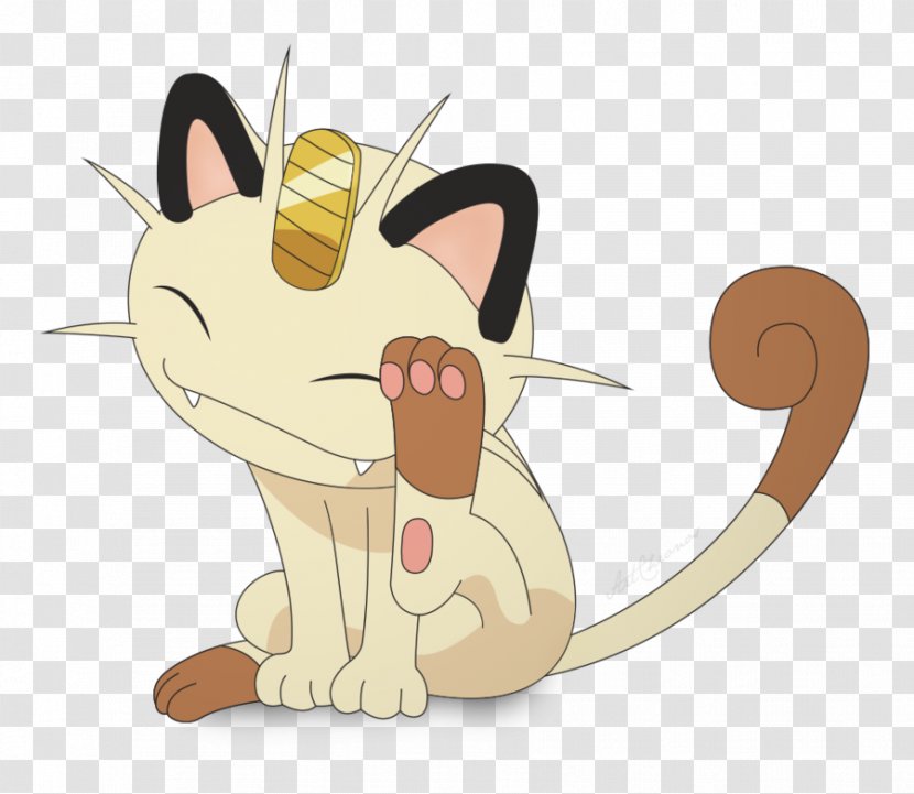 Whiskers Meowth Pokémon Sun And Moon - Tree - Cartoon Transparent PNG