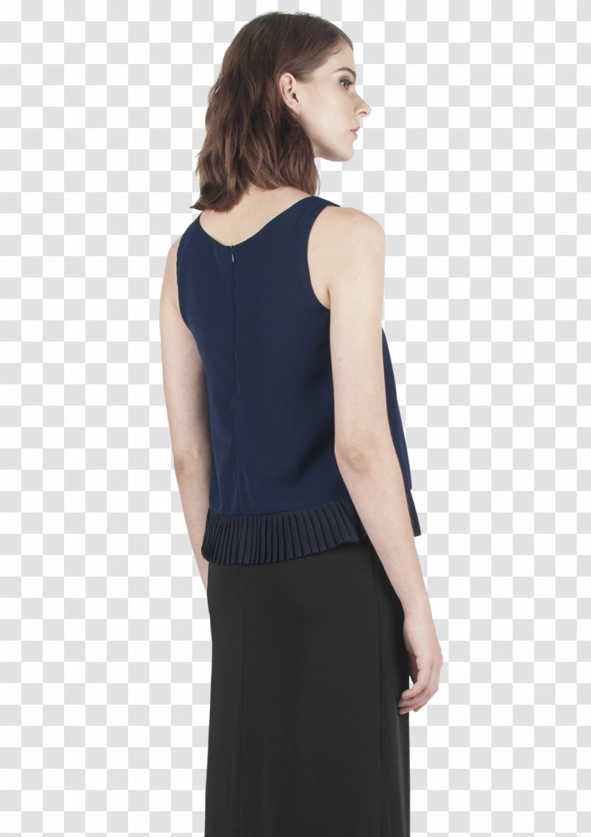 Little Black Dress Shoulder Sleeve M - Pleated Transparent PNG