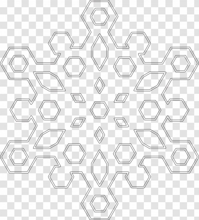 Snowflake Line Art Drawing - Snow Transparent PNG