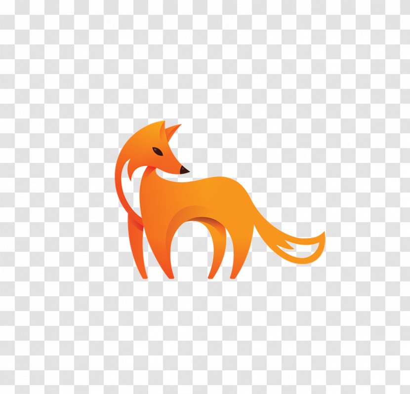 Logo Fox Illustration - Flat Design - Hand-painted Transparent PNG