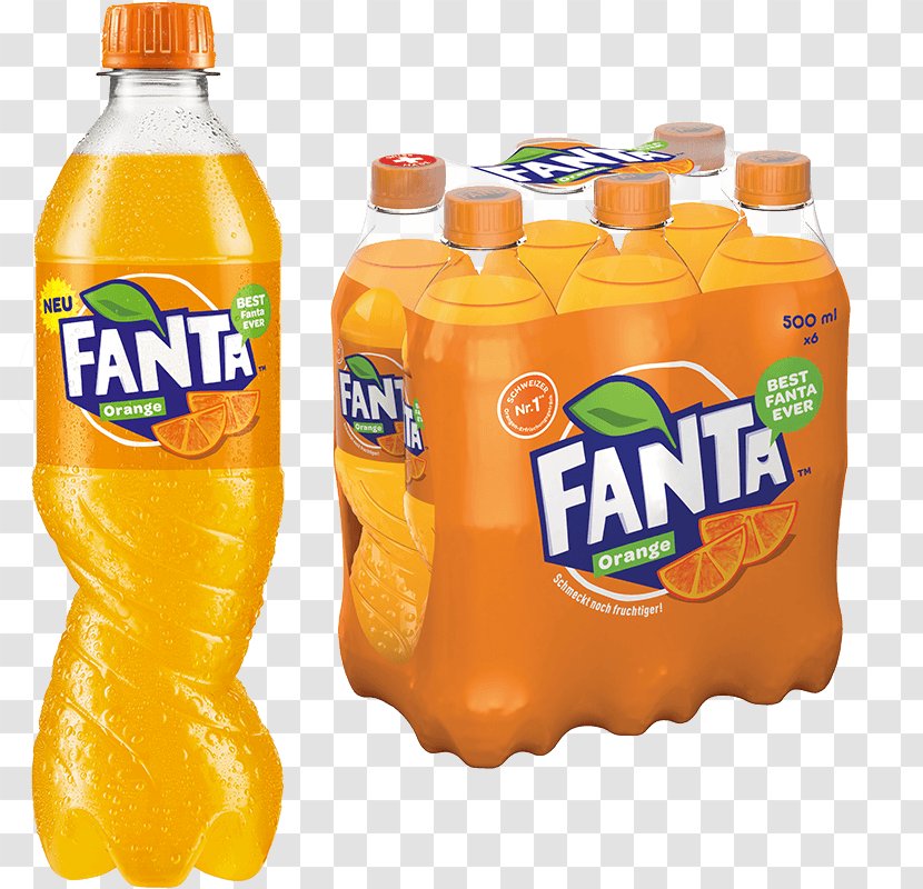 Orange Drink Fanta Soft Fizzy Drinks Sprite Transparent PNG