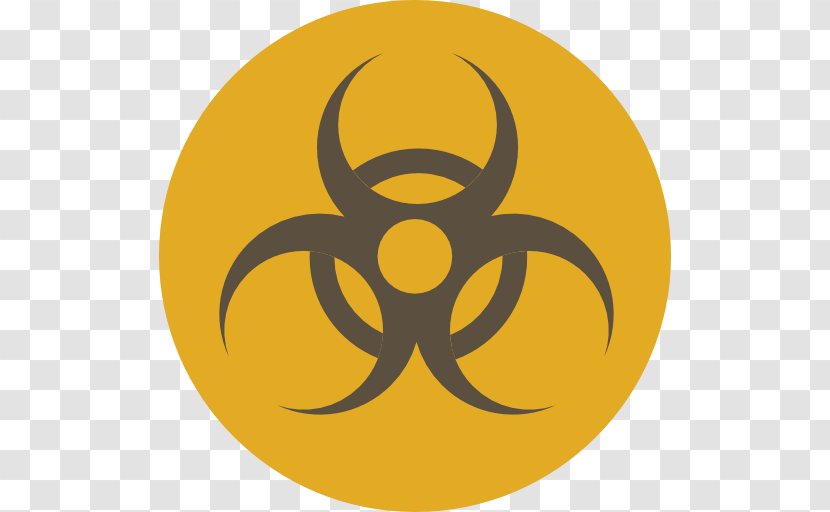 Biological Hazard Symbol Sign - Yellow Transparent PNG