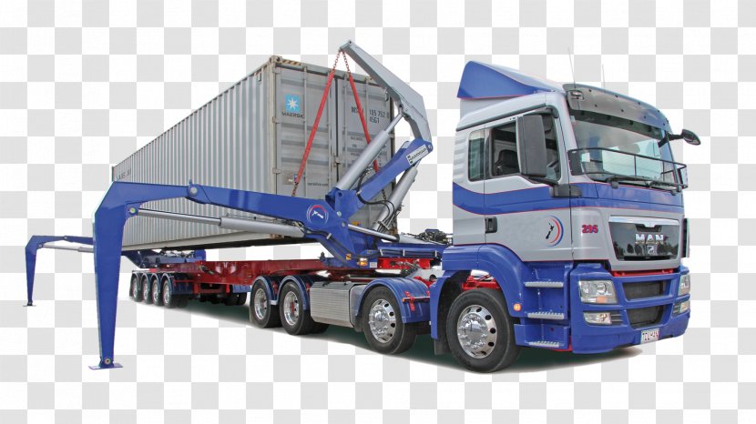 Sidelifter Car Truck Transport Intermodal Container - Freight - Fire Transparent PNG