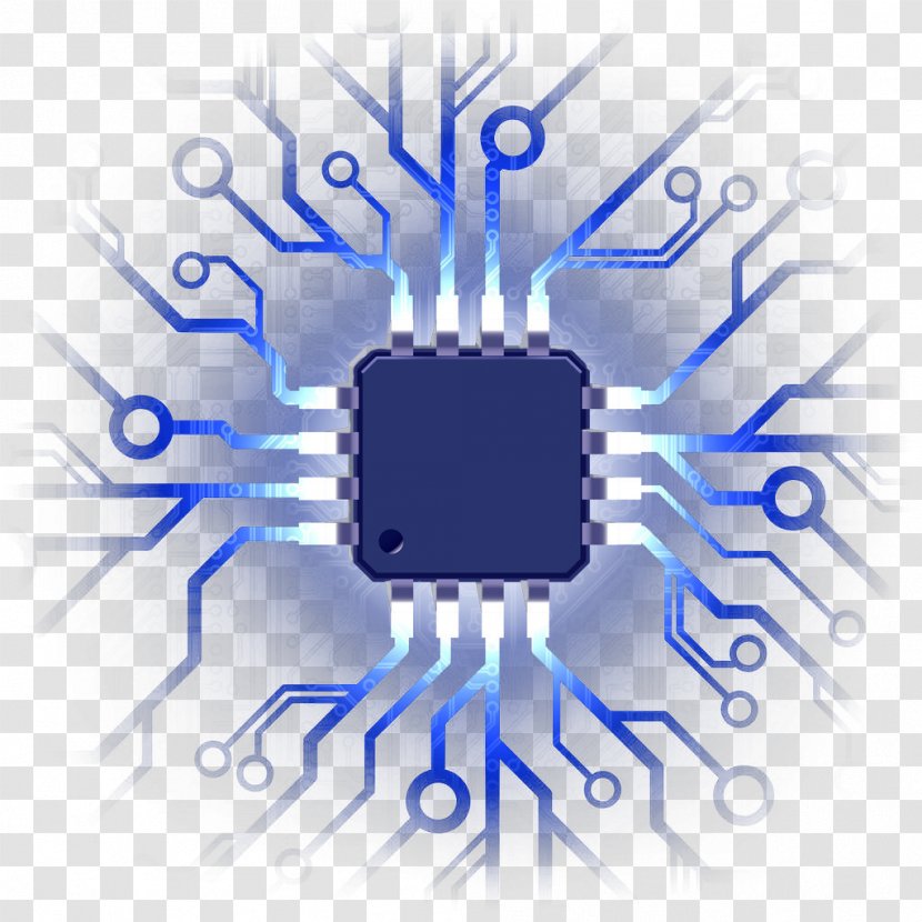 Integrated Circuit Microcontroller Electronic Electronics - Blue Chip Transparent PNG