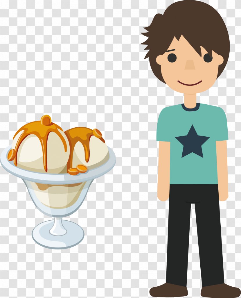 Ice Cream Maker Sundae - Boy Transparent PNG