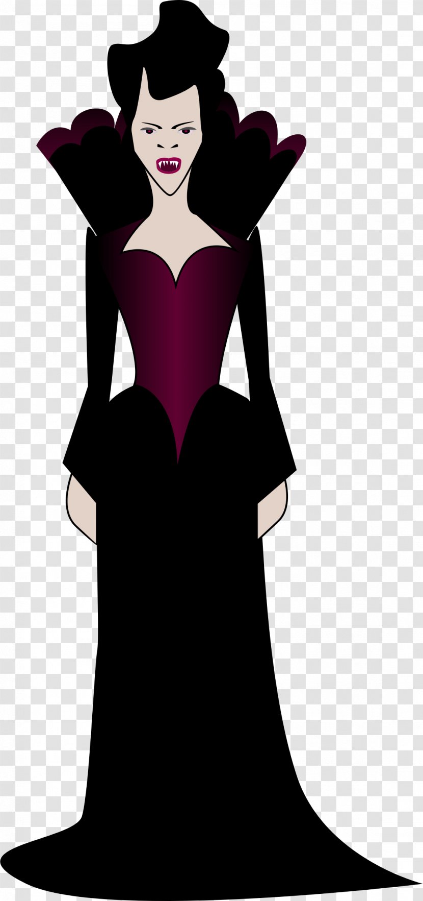 Vampire Woman Clip Art - Heart Transparent PNG