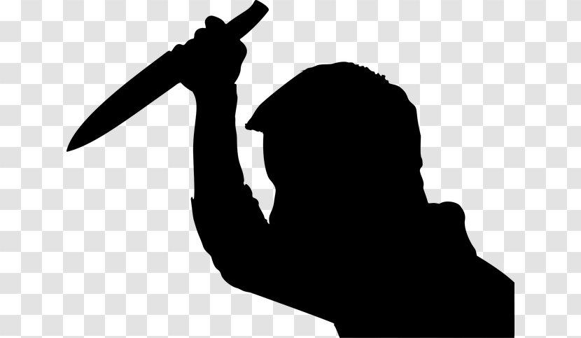 Stabbing Woman Murder Male - Black Transparent PNG