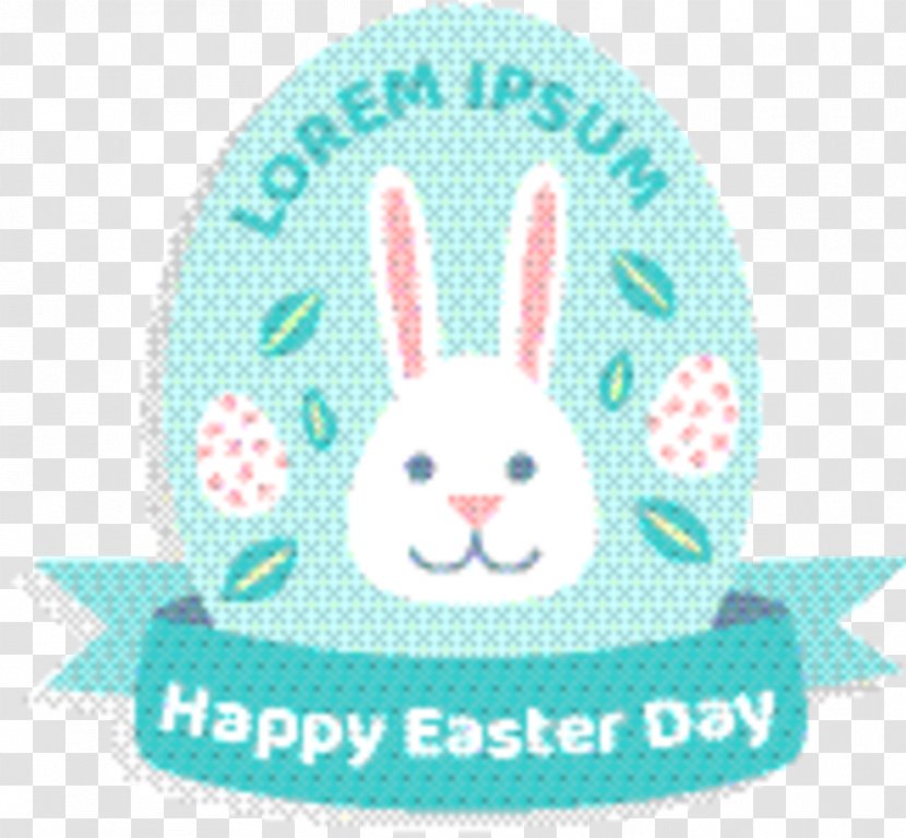 Easter Bunny Background - Turquoise - Oval Meter Transparent PNG