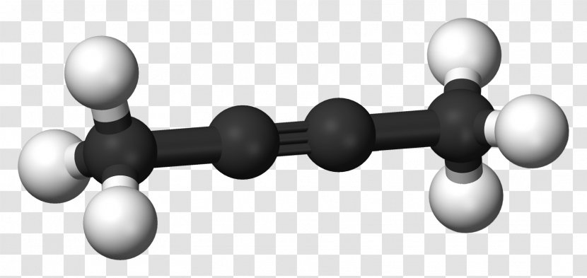 Methylacetylene 2-Butyne 1-Butyne Ball-and-stick Model Alkyne - Hexene - Formula 1 Transparent PNG