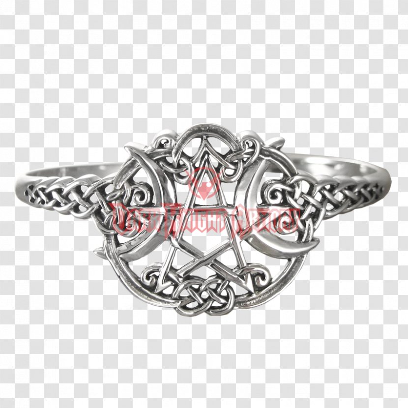Silver Pentagram Pentacle Wicca Bracelet Transparent PNG