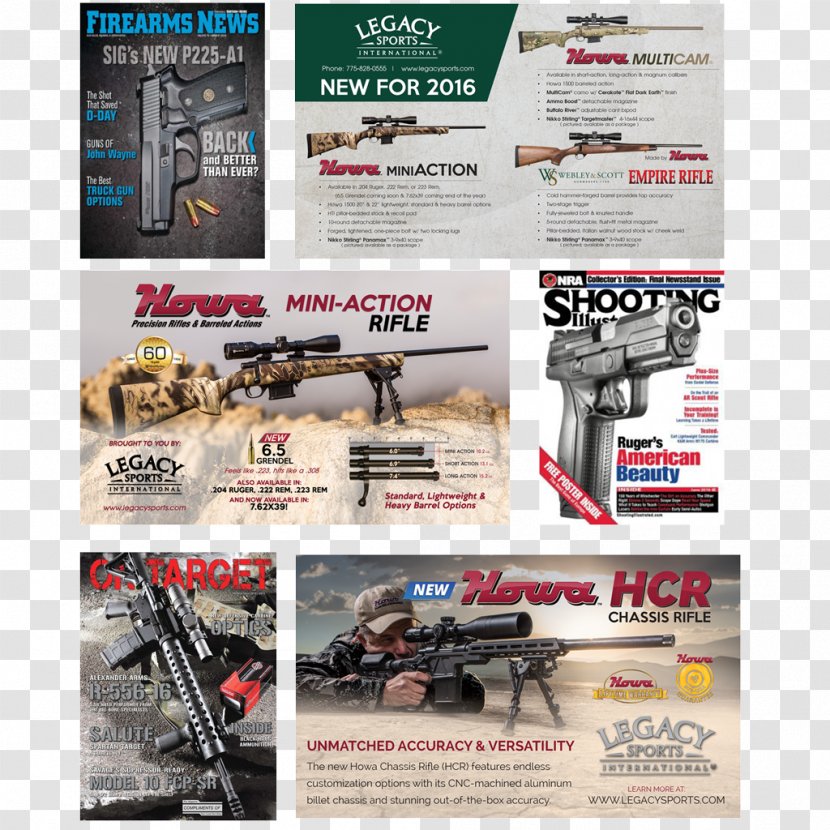 Firearm Advertising Gun Hobby - Weapon - Print Ads Transparent PNG
