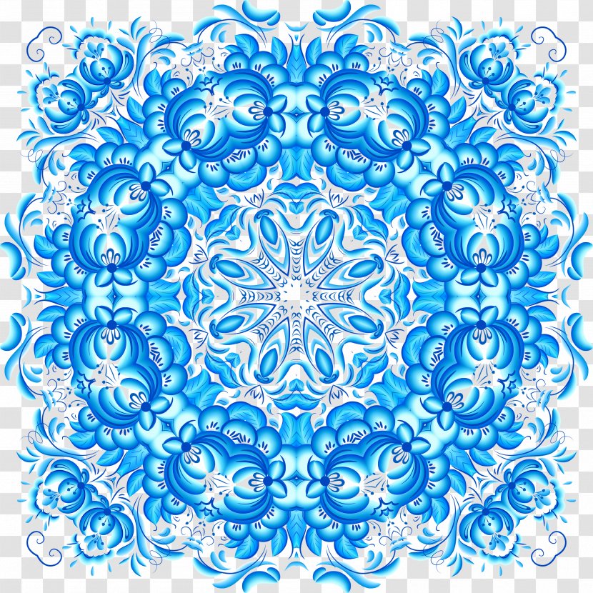 Blue Pattern - Flower Transparent PNG