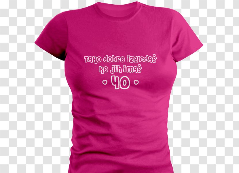 T-shirt Clothing Sleeve Neckline - Pink Transparent PNG