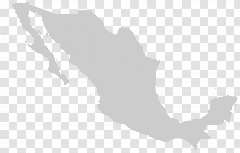 Mexico City Blank Map - Black And White Transparent PNG
