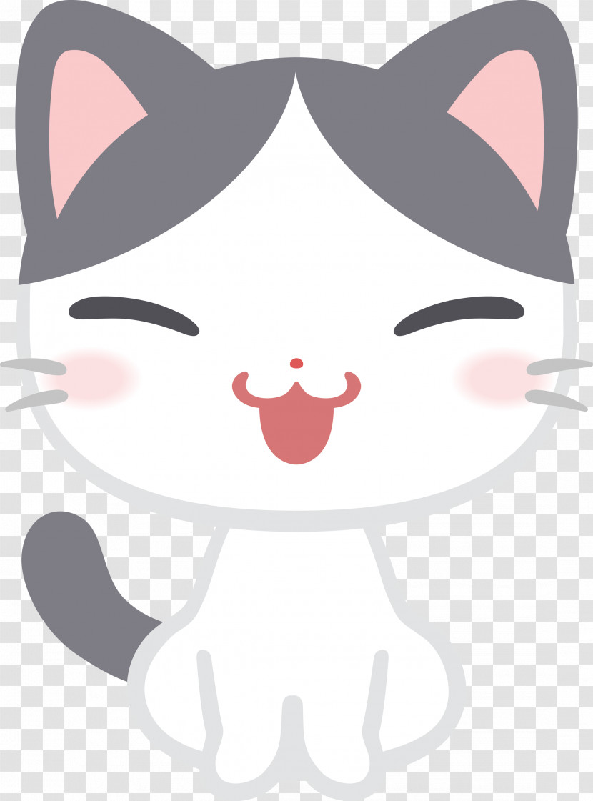 Whiskers Nose Face Cartoon Cat Transparent PNG