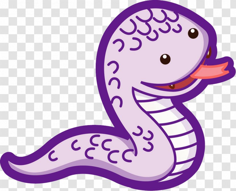 Snakebite Chinese Zodiac Clip Art - Purple Snake Transparent PNG
