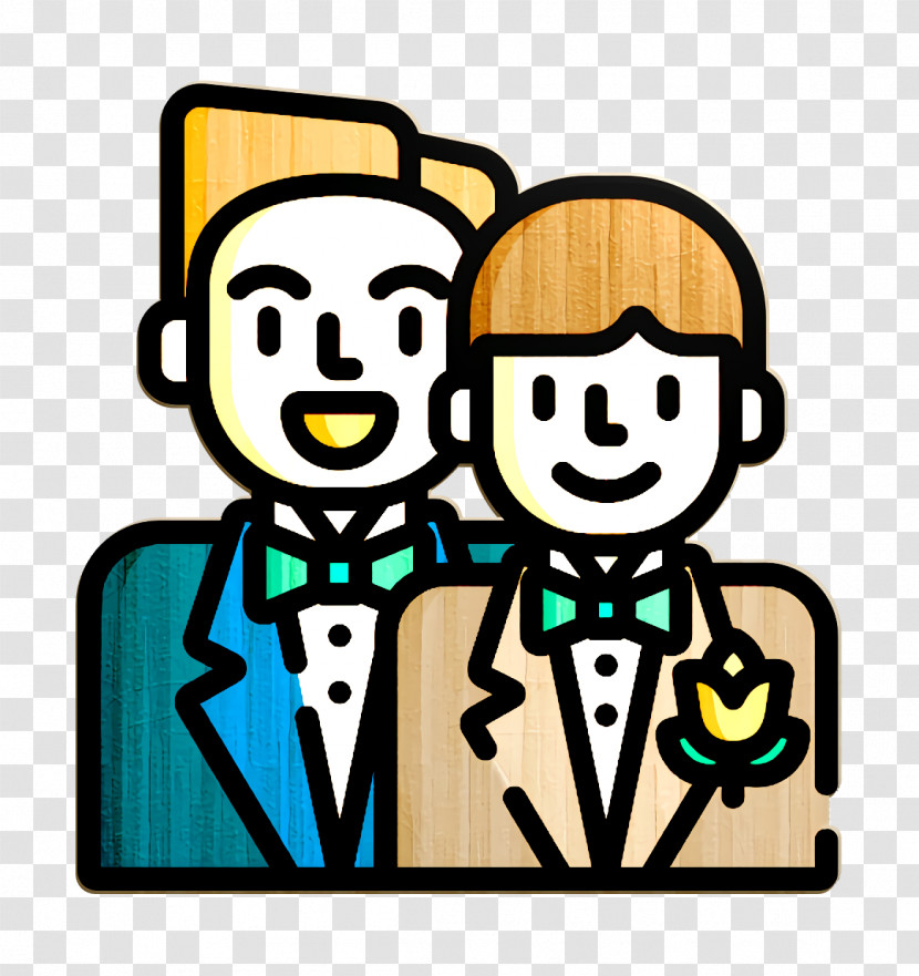 Wedding Icon Suit Icon Two Grooms Icon Transparent PNG
