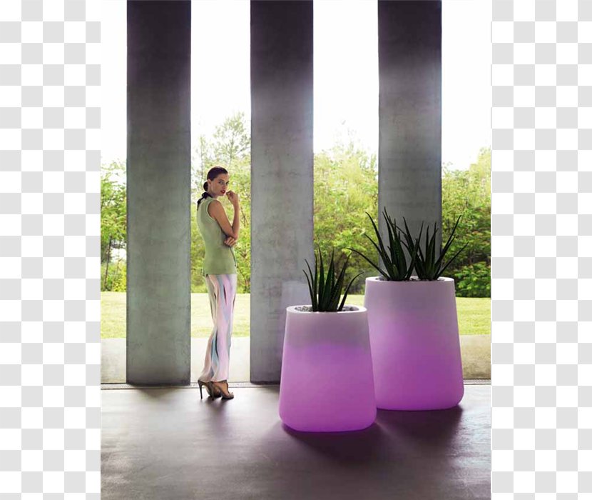 Light-emitting Diode Flowerpot Furniture LED Lamp - Purple - Light Transparent PNG
