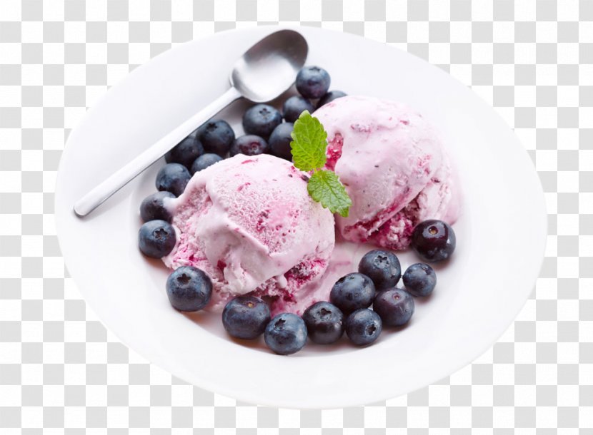 Strawberry Ice Cream Frutti Di Bosco Flavor - Milk - Dish Filled With Ball Transparent PNG