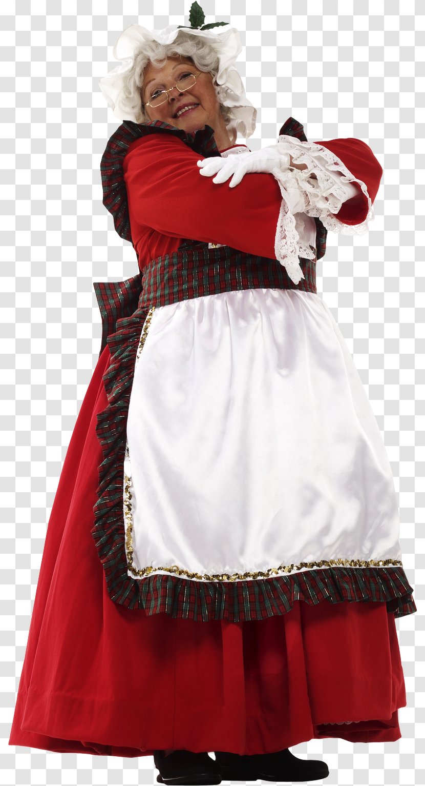 Mrs. Claus Santa New Year Female Costume - Dress Transparent PNG
