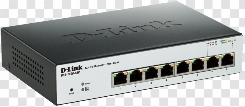 Power Over Ethernet Gigabit Network Switch D-Link - Stereo Amplifier - Wireless Access Point Transparent PNG