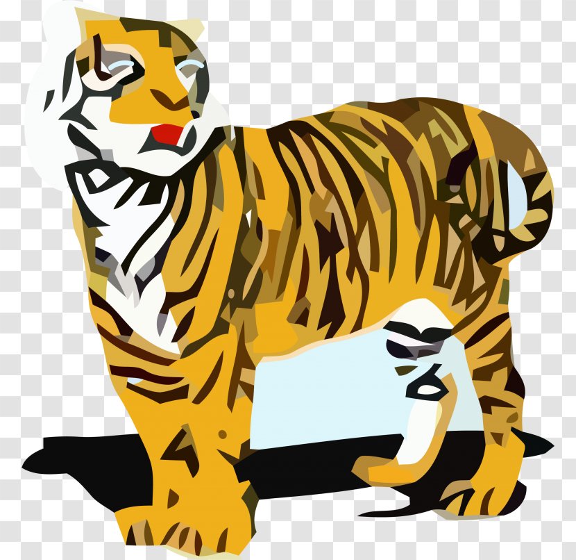 Tiger Clip Art Image Cat - Wildlife Transparent PNG