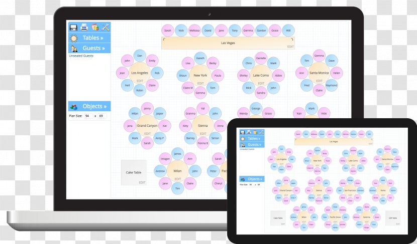 Plan De Table Wedding Planner Planning - Multimedia Transparent PNG