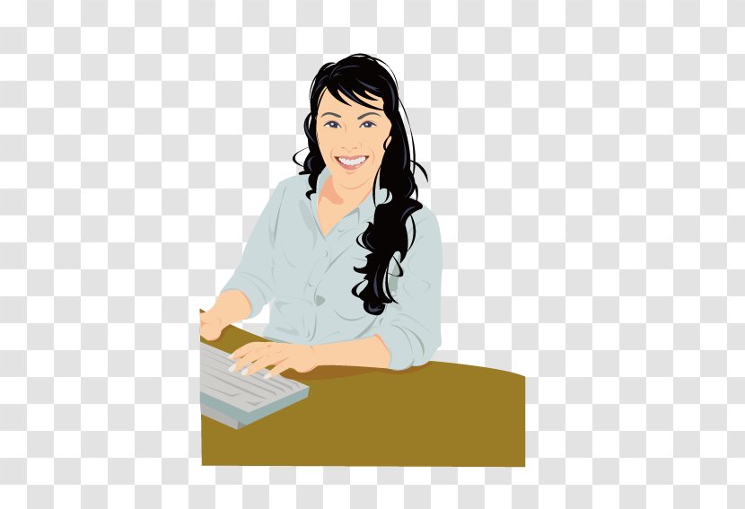 Computer Keyboard Adobe Illustrator Woman - Silhouette - Beauty Transparent PNG