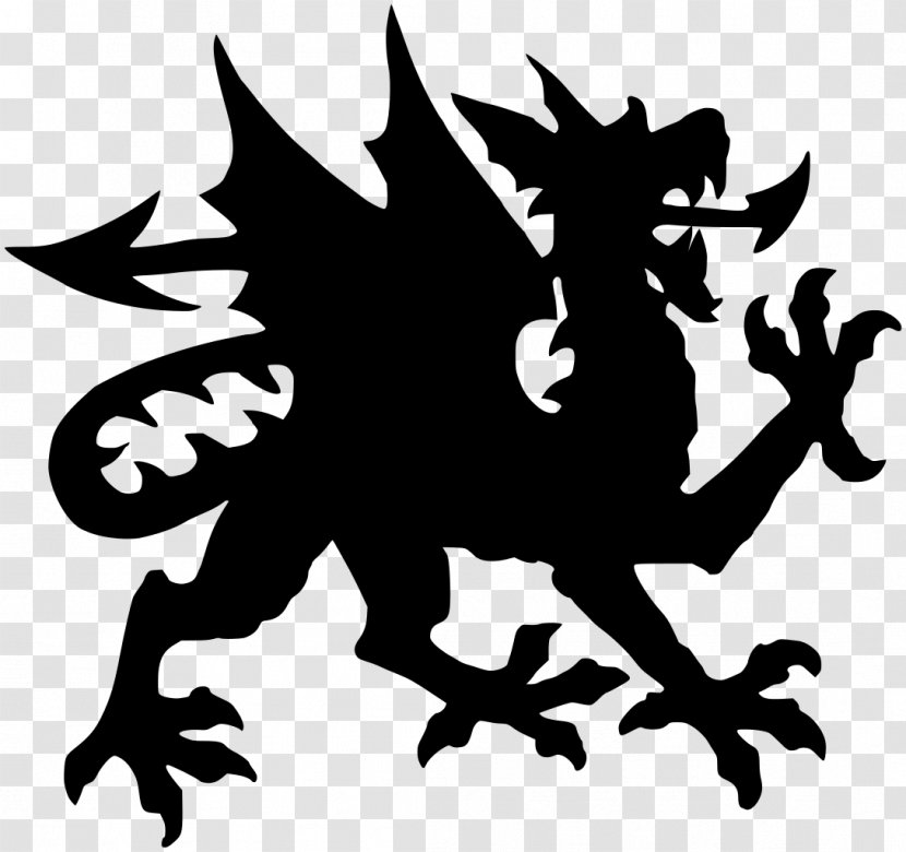 Flag Of Wales Welsh Dragon Chinese - Silhouette Transparent PNG