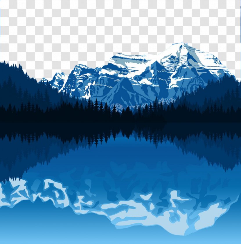 Alaska Range Landscape Mountain Illustration - Water - Lake Forest Snow Transparent PNG