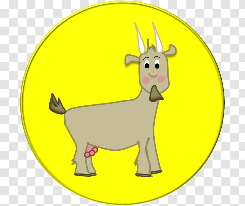 Sheep Goat Clip Art Deer Illustration - Yellow Transparent PNG