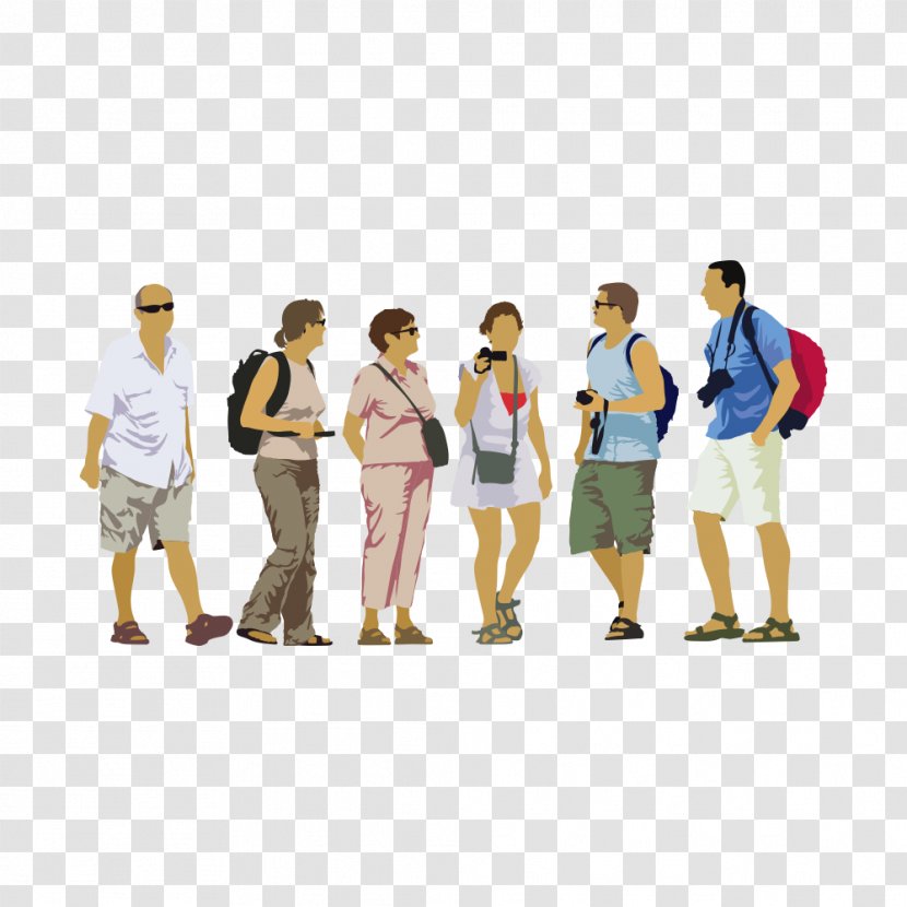 Collective Noun Plural Grammatical Person Spanish Nouns - Standing - A Group Of People Who Travel Transparent PNG
