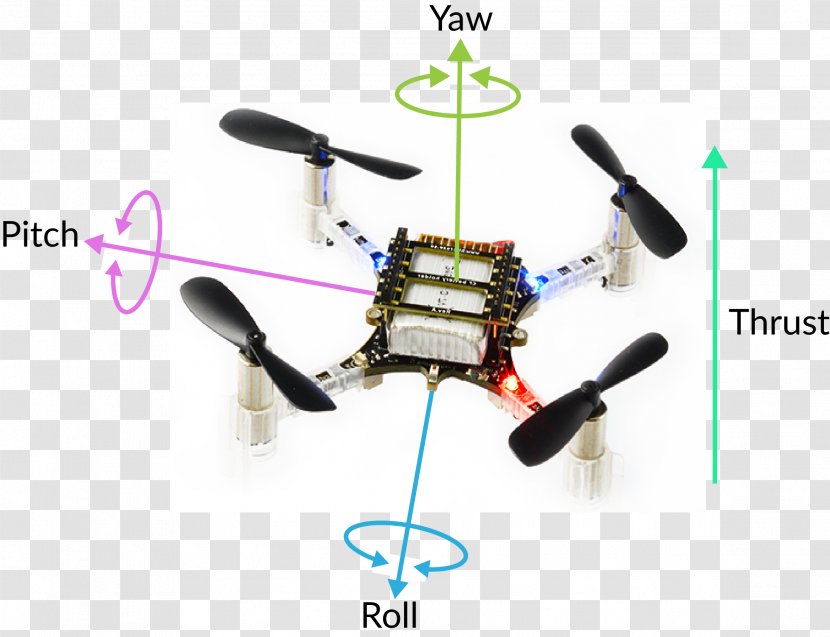 Crazyflie 2.0 Helicopter Rotor Yaw Quadcopter Aircraft Principal Axes - Get Started Transparent PNG