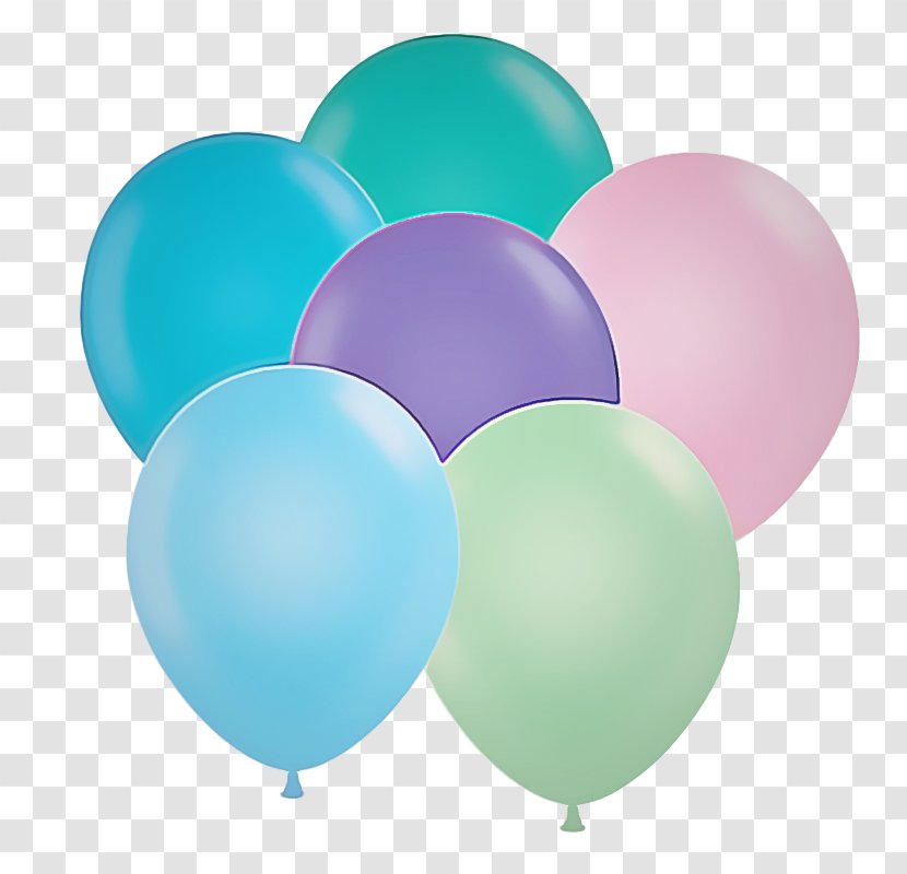 Balloon Turquoise Party Supply Aqua Teal - Toy Transparent PNG
