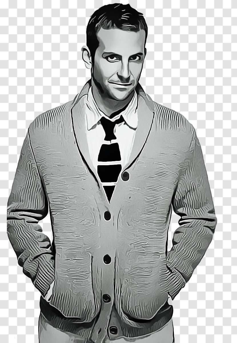 Bradley Cooper Cardigan Blazer Sleeve Tuxedo M. - Suit - Style Blackandwhite Transparent PNG