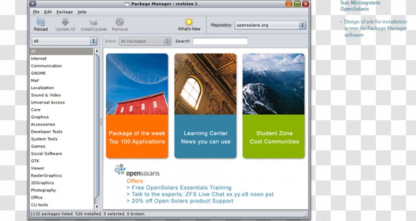 OpenSolaris Screenshot Operating Systems - Software - World Wide Web Transparent PNG