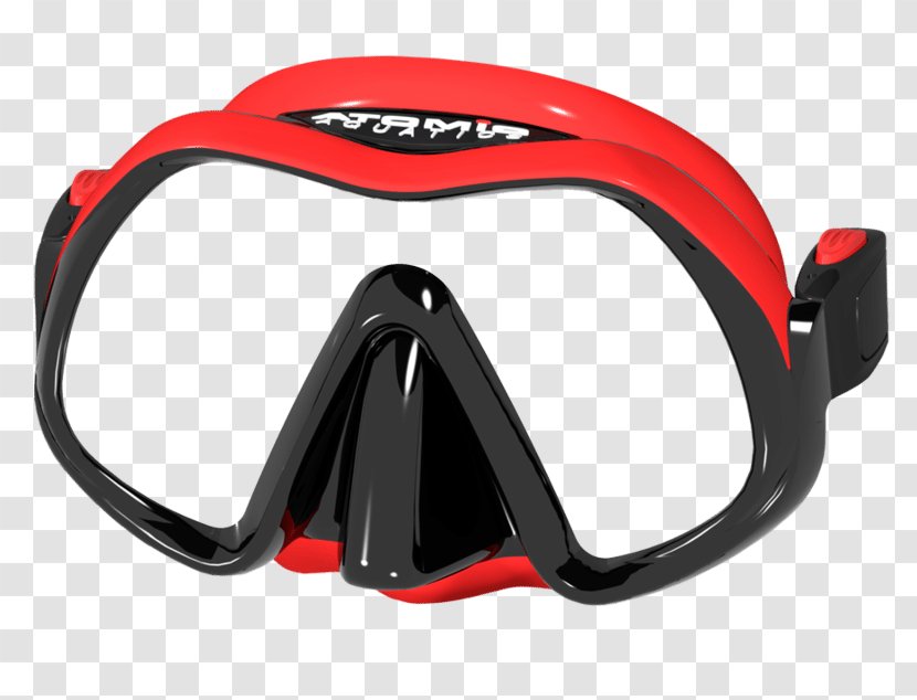 Goggles Diving & Snorkeling Masks Atomic Aquatics Scuba - Red - Mask Transparent PNG