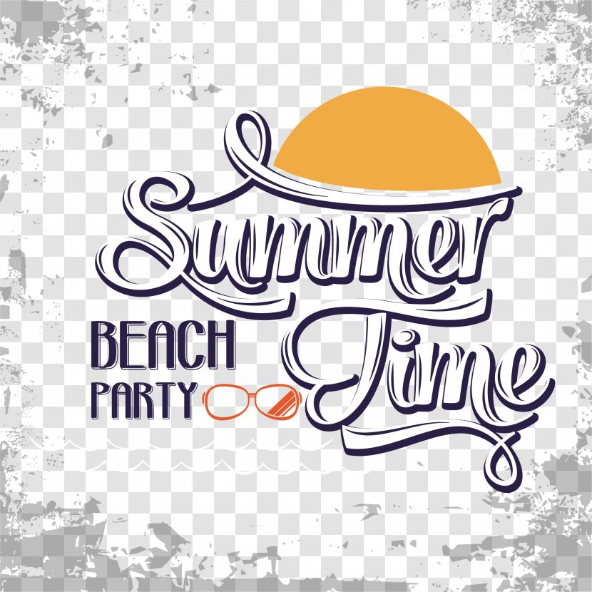 Beach Art Font - Area - Summer Time Vector Transparent PNG